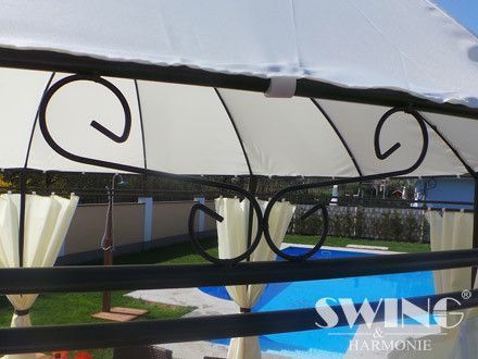 Павільйон альтанка садовий MINZO 3х4 м з маскітной сіткою + LED підсвічування Germany ПН22022101 фото