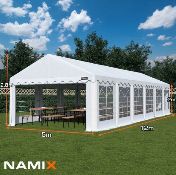 Павильон садовый Namix 5x12 m плотность ПЭ240г/м2 ПМ22012315 фото