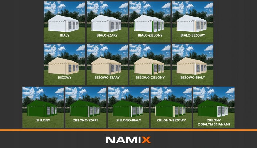 Павильон садовый Namix 5x12 m плотность ПЭ240г/м2 ПМ22012315 фото